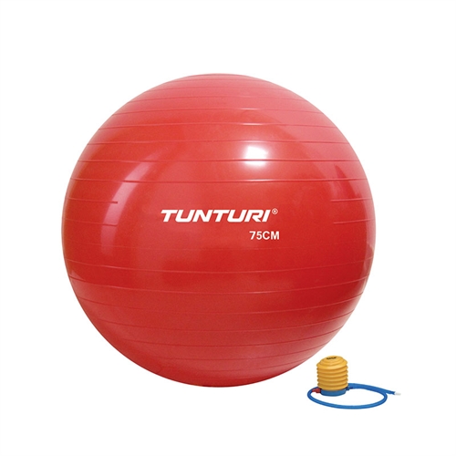 Tunturi Træningsbold - 75 cm i rød